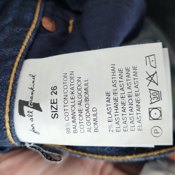 NWT Sz26 7 for All Mankind Straight Leg Jeans - Picture 7 of 7